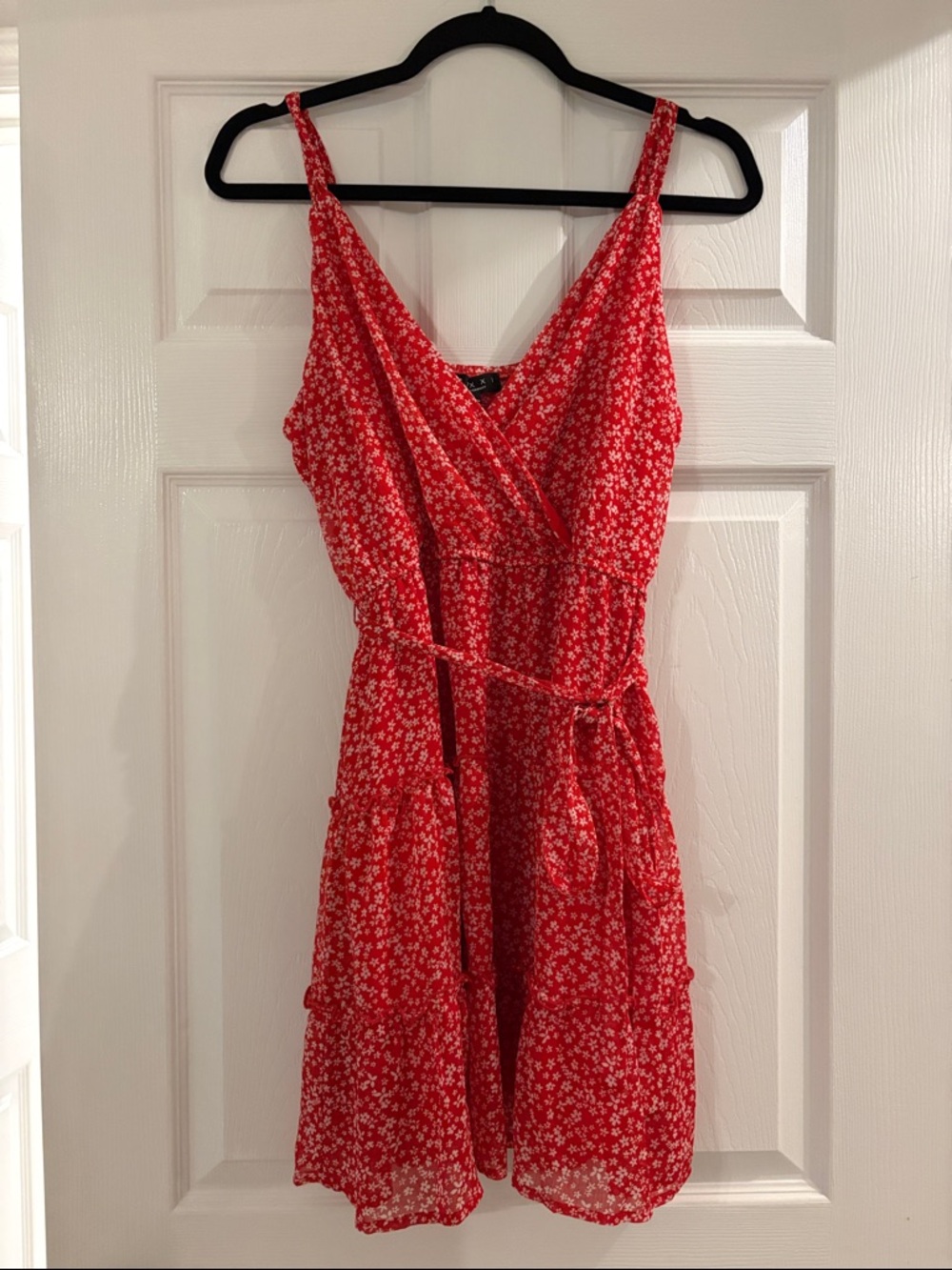 RES FLORAL WRAP DRESS WITH TIE